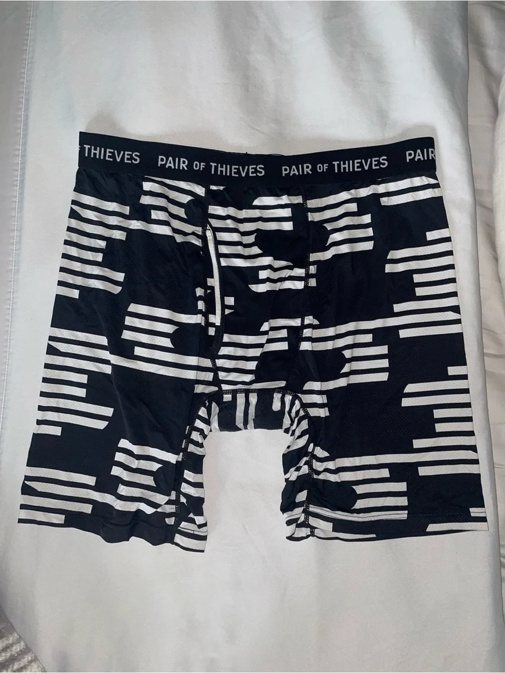 Men’s Black & White Performance Boxer Briefs
